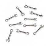 10pc Silver Spanner Charms