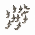 10pc Silver Dagger Charms