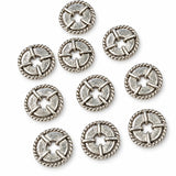 10pc Silver Buoy Charms