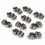 10pc Silver Military Jeep Charms