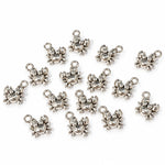15pc Silver Mini Crab Charms