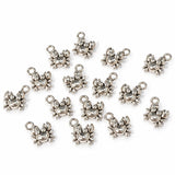 15pc Silver Mini Crab Charms