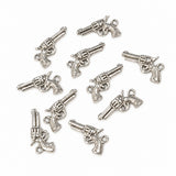 10pc Silver Pistol Charms