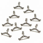 10pc Silver Hanger Charms