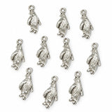 10pc Silver Penguin Charms