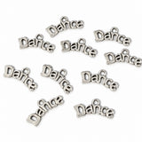10pc Silver Dance Charms