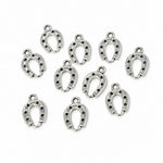 10pc Silver Lucky Horseshoe Charms