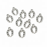 10pc Silver Lucky Horseshoe Charms