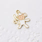 4pc White Enamel Monkey Charms